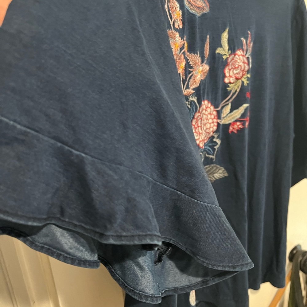 Chicos Embroidered Top - Picture 5 of 5